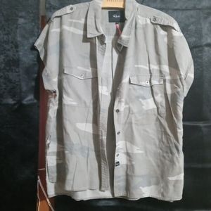 Rails short sleeve button down camo
